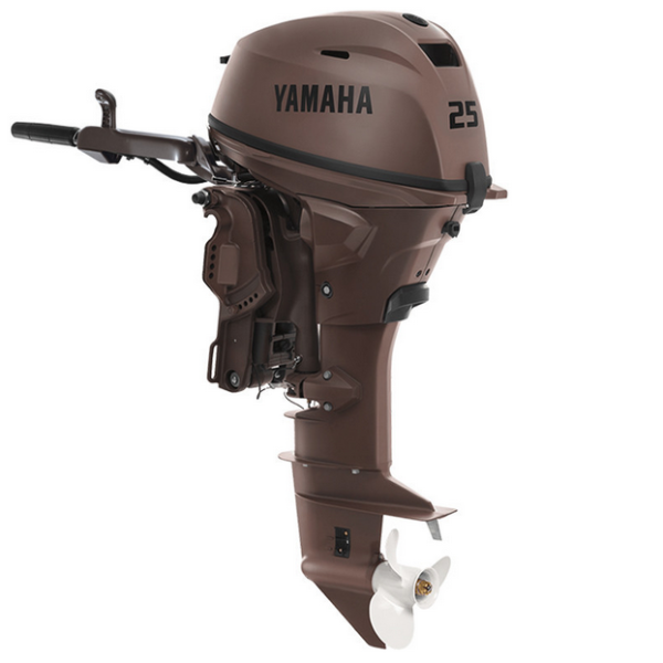 Yamaha 25hp Outboard | F25LWHC3 | Matte Brown